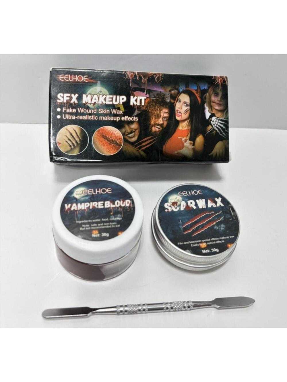 Halloween SFX Makeup Fake Wound Skin Wax Ultra Realistic Special Effects Kit